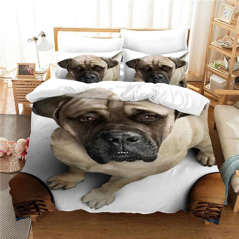 

3D Print Dachshund Cute Pug Dog Bedding Set Single Size 135X200Cm Microfiber Duvet Cover Set Cartoon Animal Comforter Cover EU single(135x200cm)
