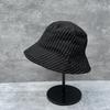 25 Simple Striped Cotton And Linen Fisherman Hats For Children, Light And Breathable Face-Covering Versatile Basin Hats In Summer