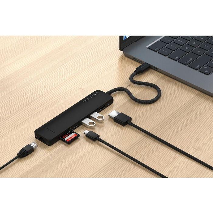Hub USB-C Multiport 7-en-1 - Satechi - Noir - Ethernet 1Gbit - Power Delivery 100W - HDMI 4K