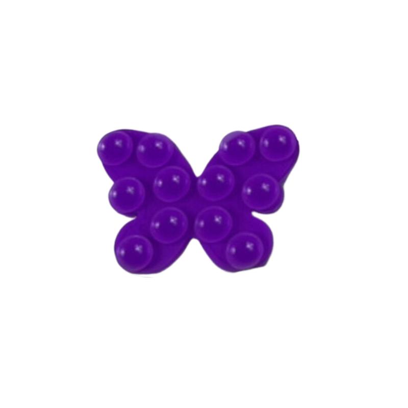 1Pcs Phone Fixture Suction Cup Silicone Butterfly Double-sided Suction Cup Back Adhesive Mobile Phone Rubber Suction Cup
