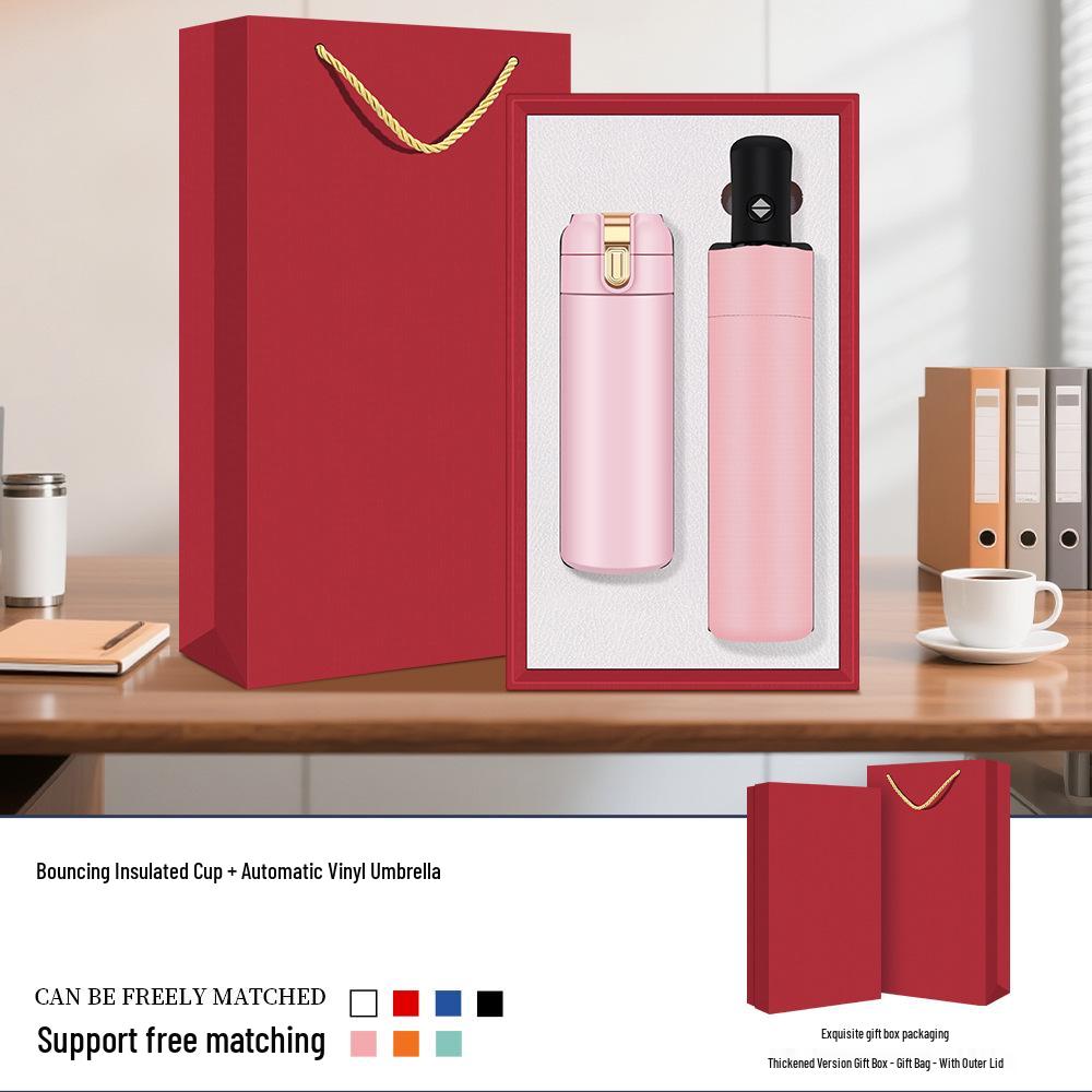 Custom Logo Insulated Mug Gift Set for Company Events and Customer Souvenirs