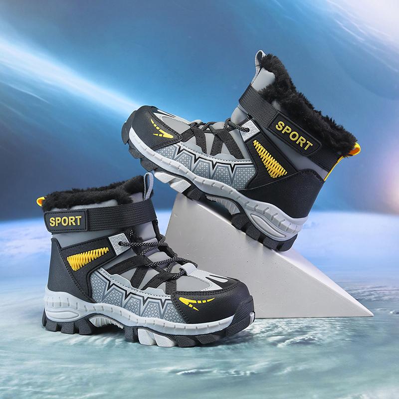 Children's Winter Snow Boots with Plush Insulation Anti Slip Outdoor Sports Snow Boots