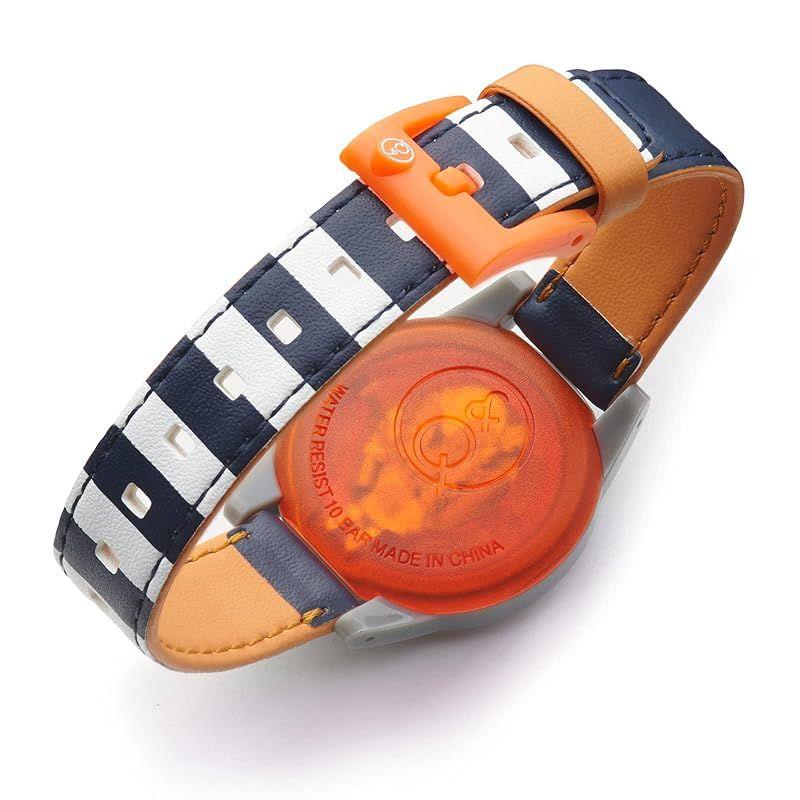Used [New] Q&Q SmileSolar Watch Solar Analog Mini Series Waterproof Urethane Belt Border Pattern RP01J035 Women's Blue