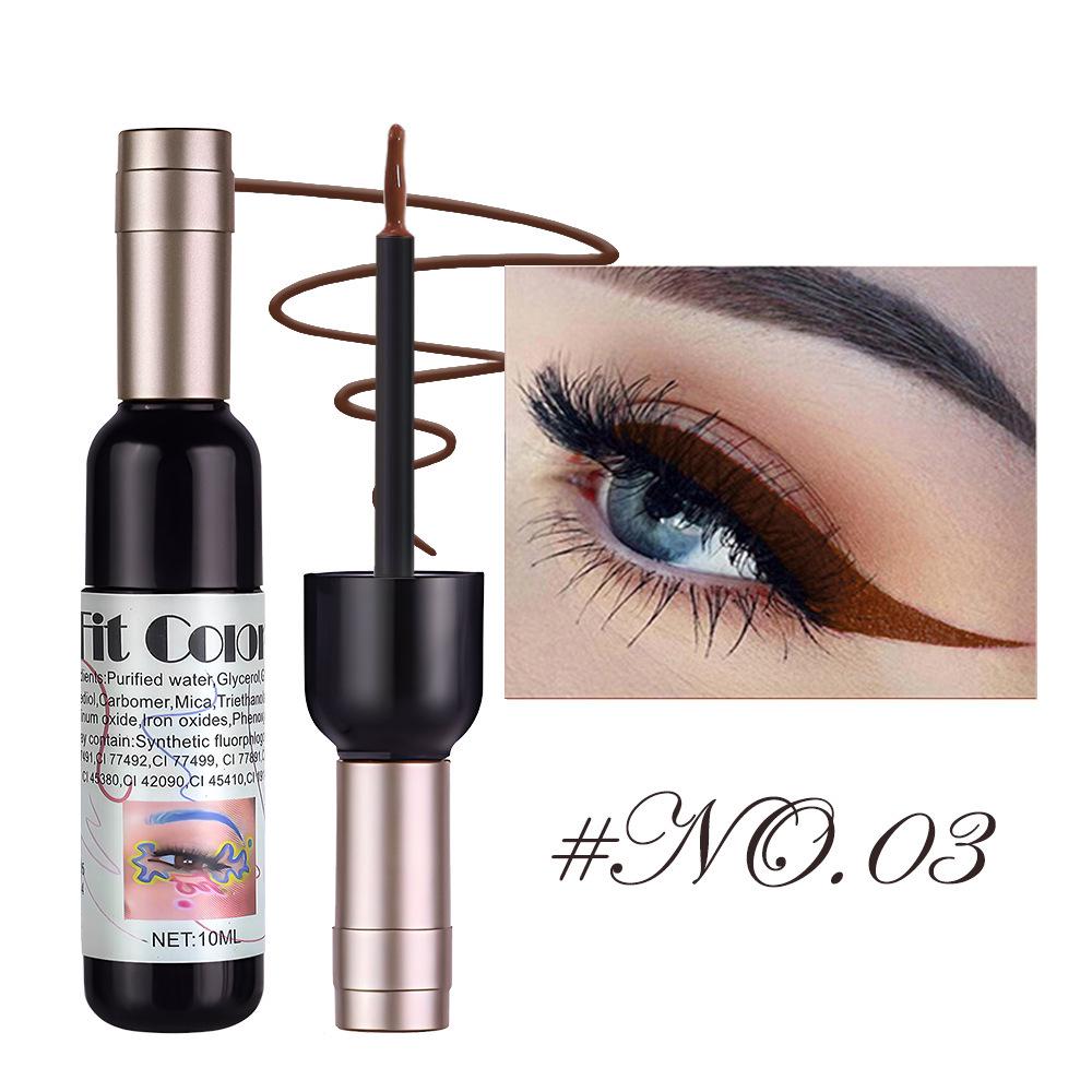 

Fit Colors Red Wine Bottle Eyeliner - Smudge-Resistant, Vibrant, Perfect for Festivals, Halloween, and Stage Makeup. 10ml