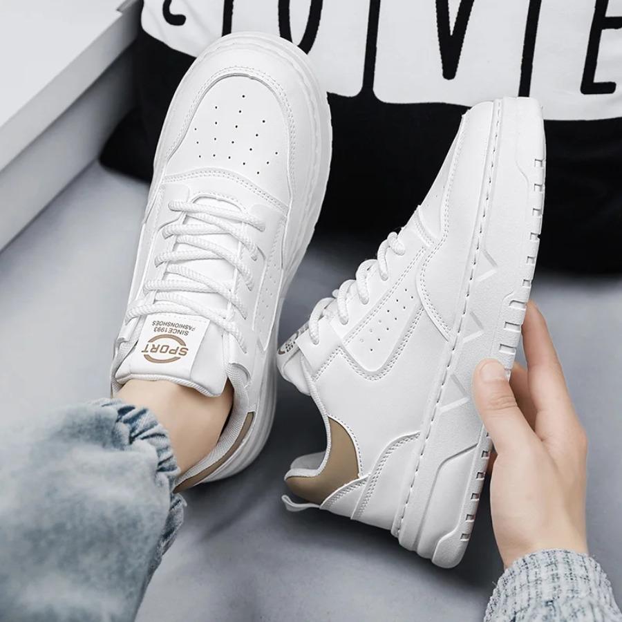 Herren Freizeitschuhe mit dicker Sohle Vier Jahreszeiten Weichsohle Rutschfest Outdoor Walking Schuhe Mode Jugend Sport Board Schuhe Flache Schuhe