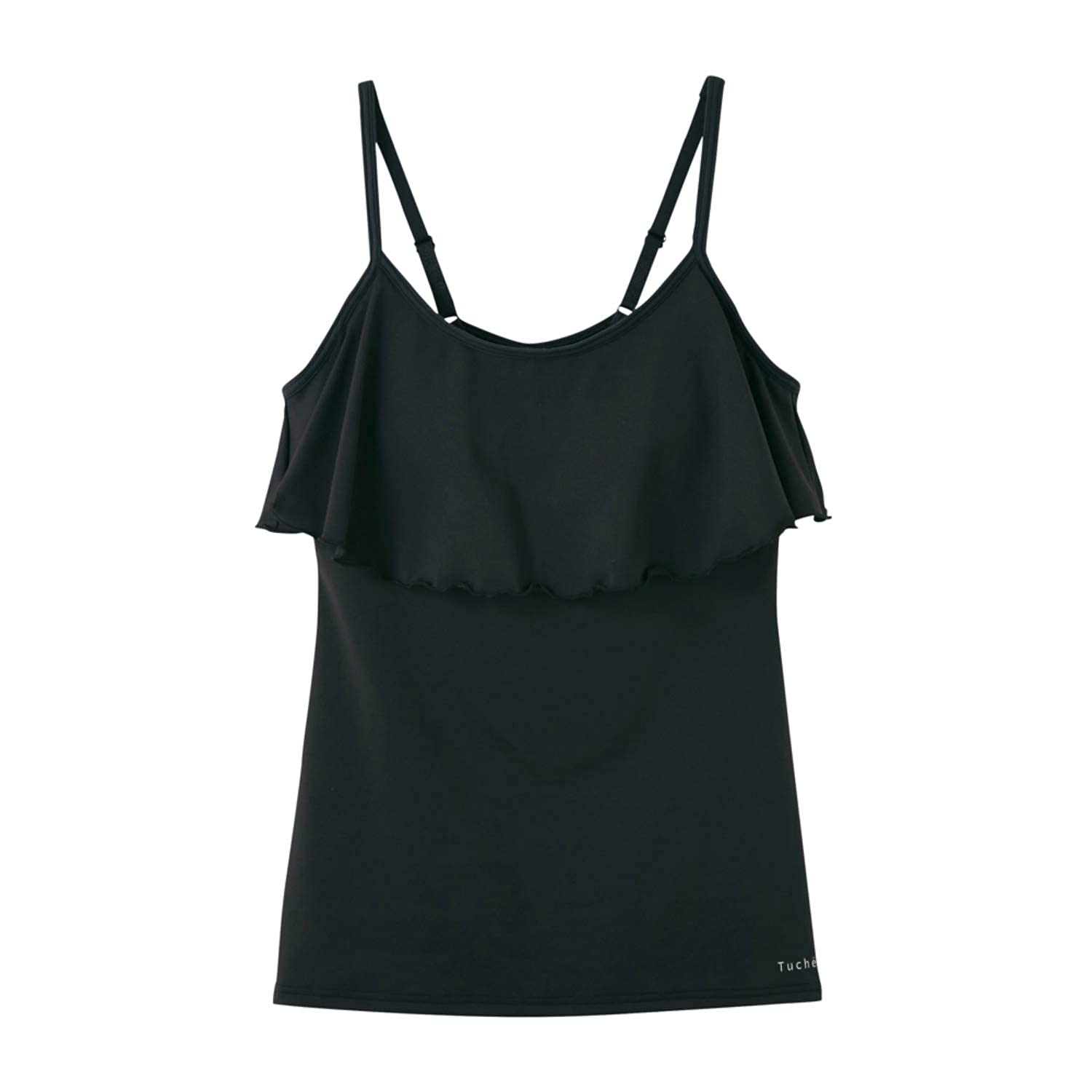 

Майка для йоги Gunze Tuche с подушечками размера TC5156, женская, черная, L, чёрный