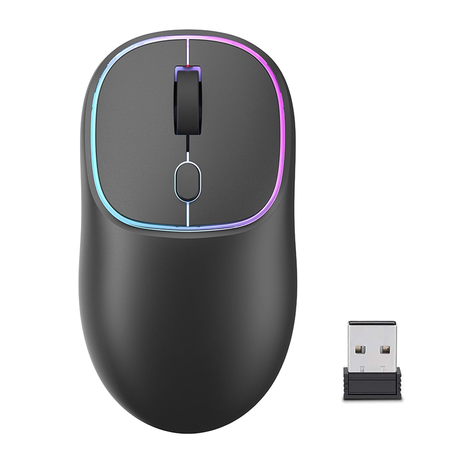 

Wireless Mouse BL Wireless Bluetooth Rechargeable Quiet Instant Connection Small High Sensitivity Bluetooth 3 Level DPI Switching Gaming Mouse Energy чорний