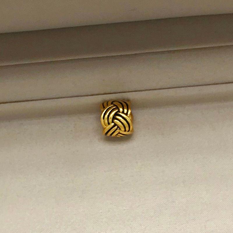 

Золотые сквозные отдельные/свободные бусины ремешок для ношения браслет бусины удачи аксессуары из бусин DIY браслет подвеска ожерелье аксессуары для женщин Retro pineapple knot hole about 3.5mm