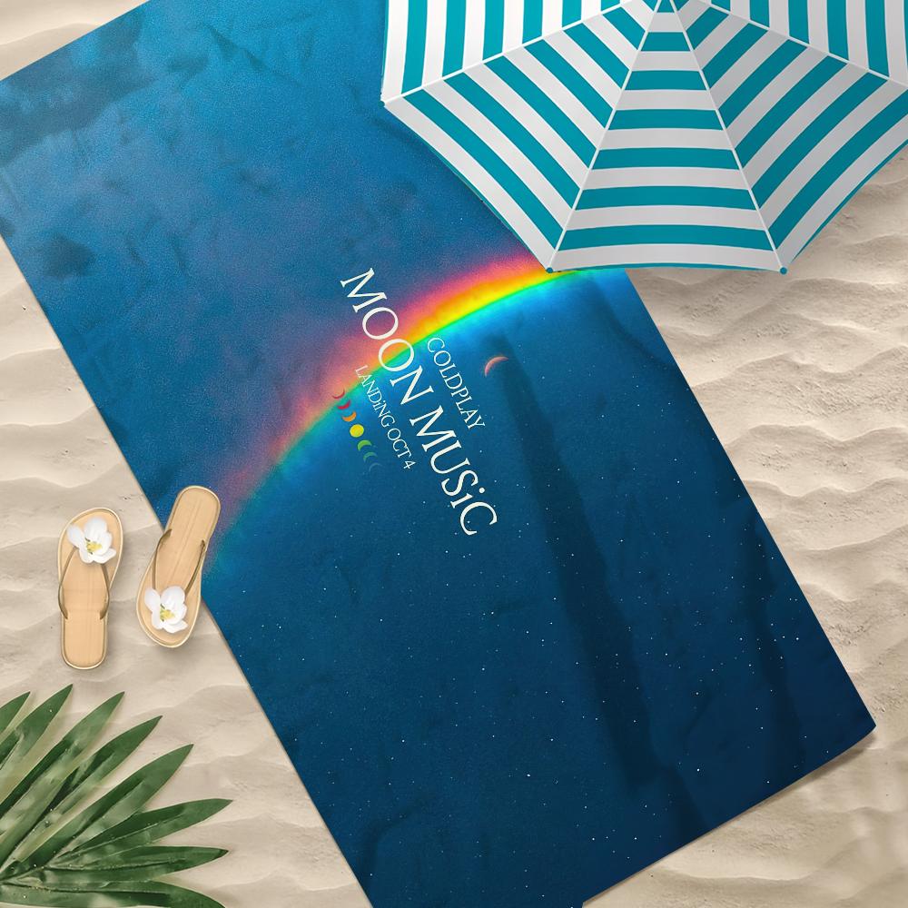 Rock Band C-Coldplay Mond Musik Handtuch Weich Pool Geschenk Für Reise Fitnessstudio Dusche Camping Schnelltrocknend Sport Großes Strandtuch