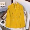 Damen Herbst Elegant Zweireihig Lockerer Blazer Schlank Jugendlich Mode Anzug Oberbekleidung Jacke