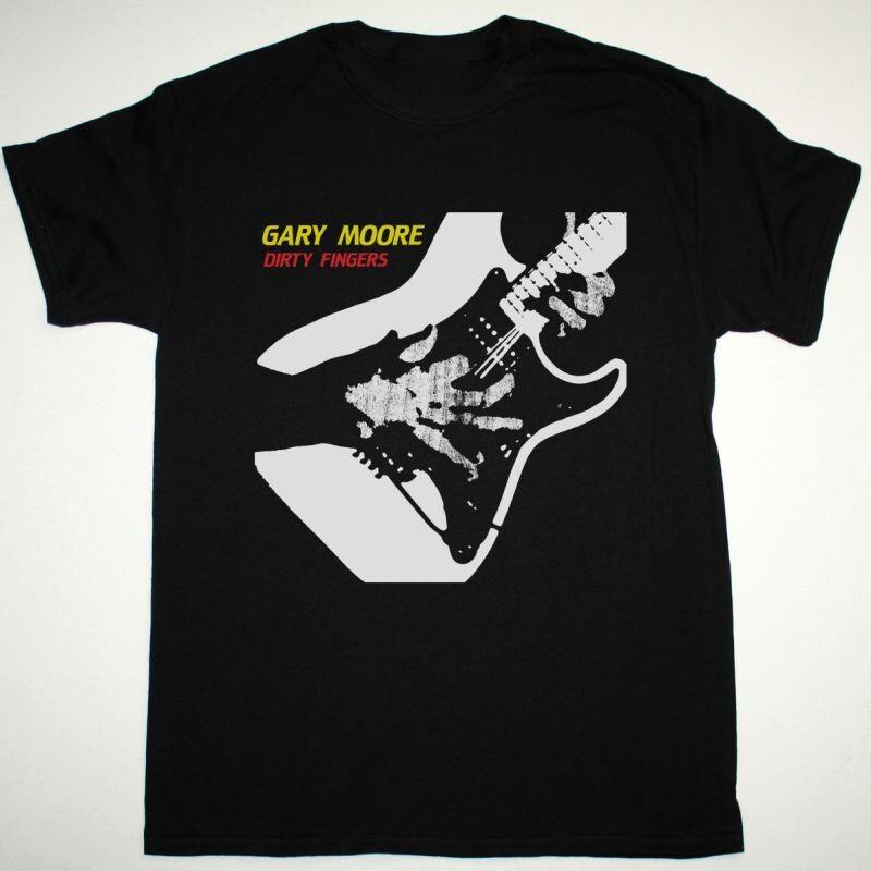 

GARY MOORE DIRTY FINGERS Ретро Футболка Черная Унисекс S-5XL 1H0135 Унисекс Футболка XXL