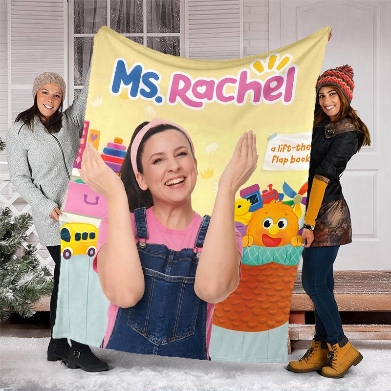 1pc Ms Rachel3 Theme Blanket - Digital Print, Polyester, Cozy for All Seasons, Perfect for Outdoor, Camping, and Travel