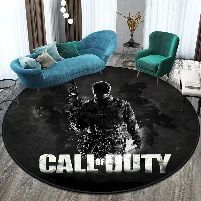Game Shooting Call CD Round Carpet Rugs Camping Picnic Mats Flannel Carpets for Living Room Decoracion Exquisite Rugs INS