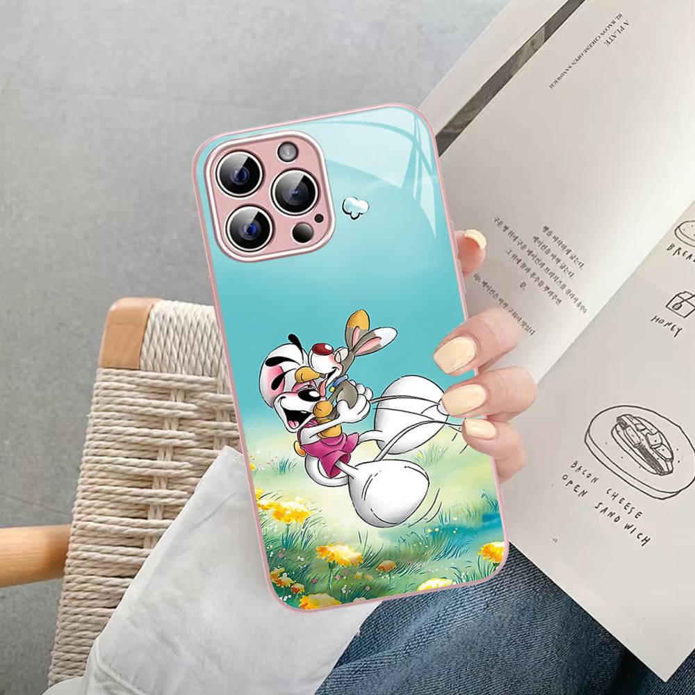 Cartoon D-Diddl For IPhone 14 13 12 Mini 11 Pro XS Max X XR 14 Plus Tempered Glass Cover