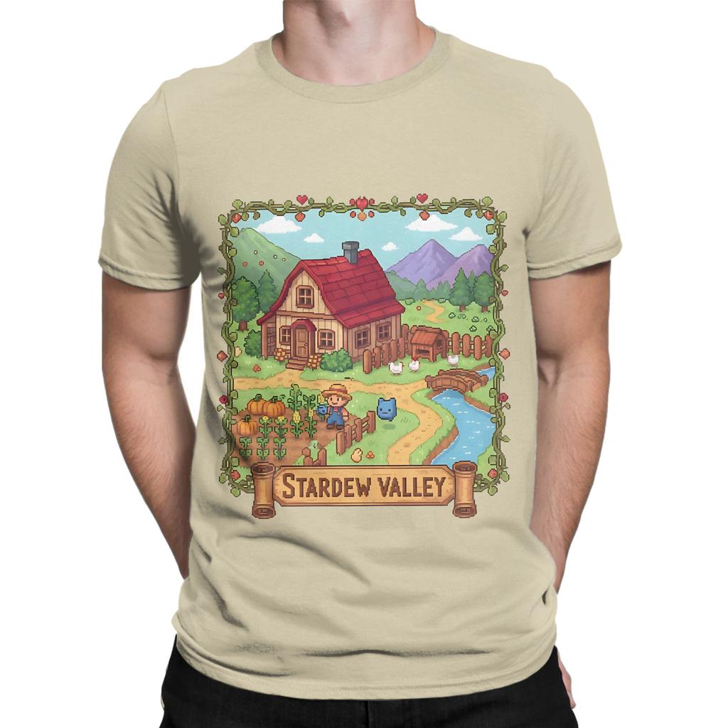 Stardew Valley Classic Pixel Art Graphic 100 Cotton TShirt Stardew Valley Tops Tees For Unisex