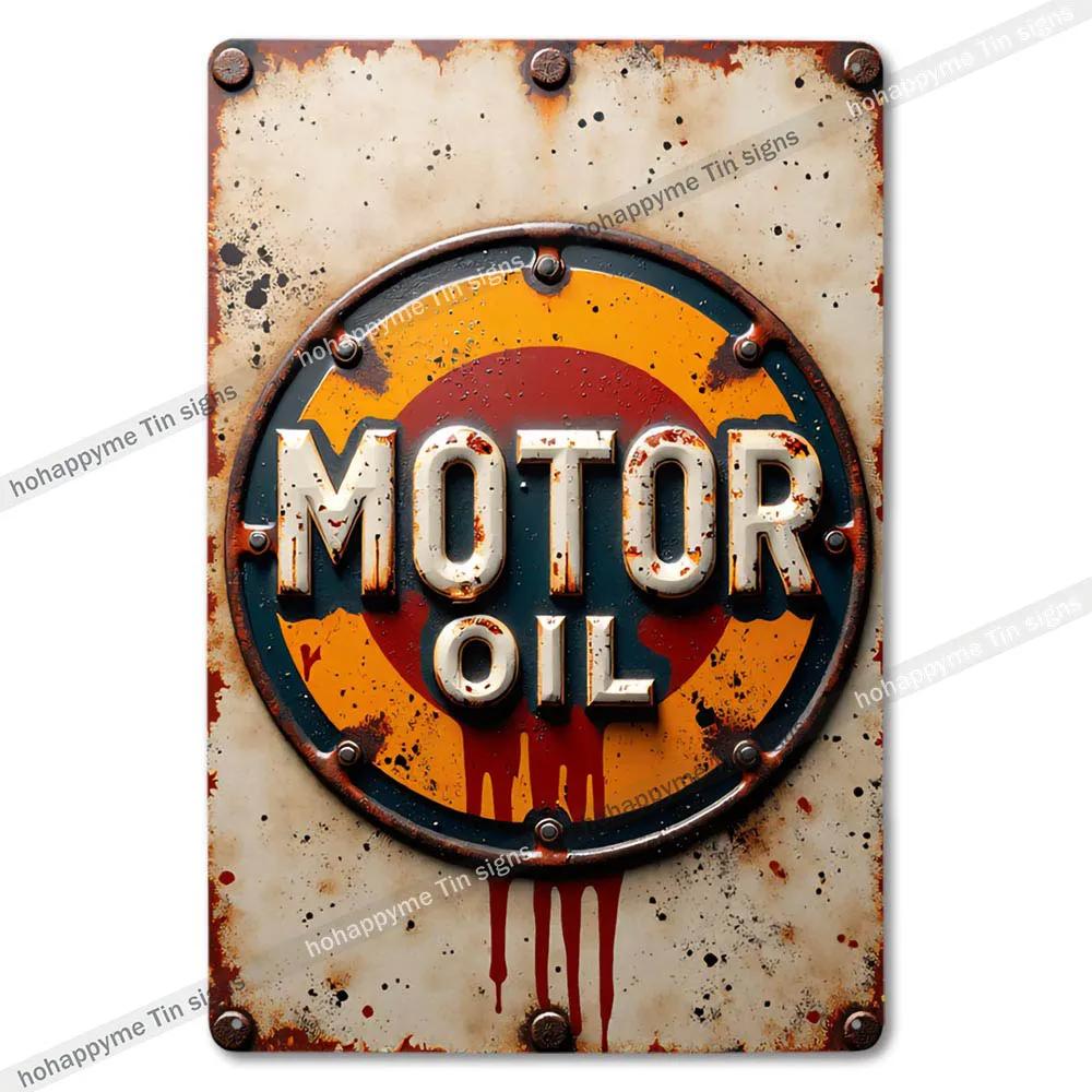 Garage Metal Tin Sign Wall Art Plaque Retro Vintage Auto Repair Shop Decor Man Cave Mechanic Tire Service Bar Pub Decoration