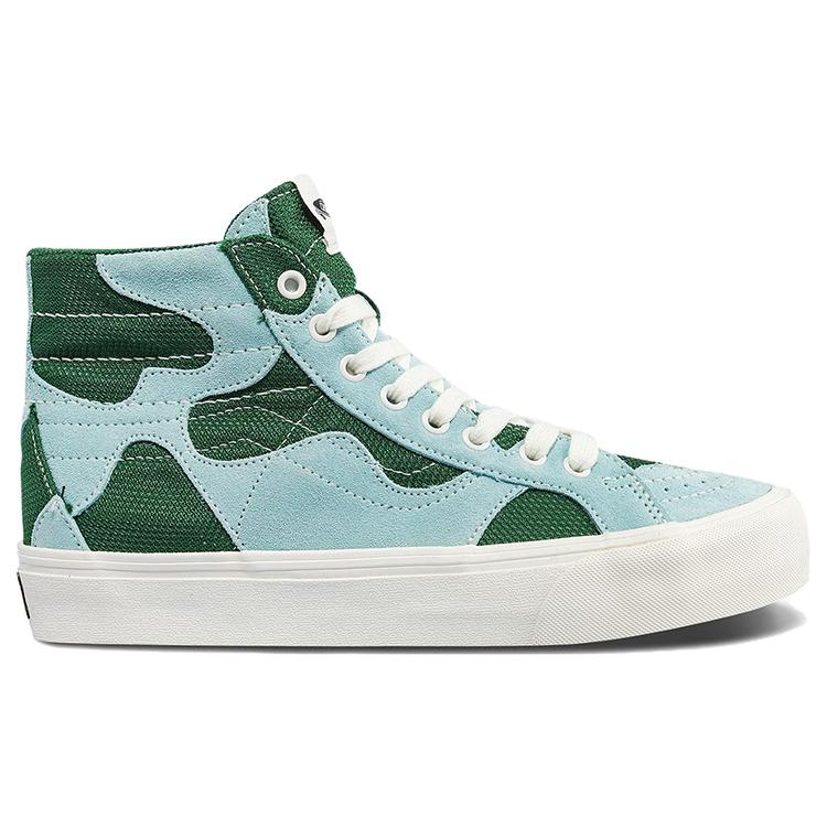 New Sk8 Vans Hi Wp VR3 Lx 'Patchwork Green Blue' VN0007QGGRN