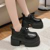 Fashion 10cm New 2025 Spring Women's Leather Sneakers High Platform Lace-up Casual Shoes Thick Sole Heels Walking Shoes Zapatos Mujer