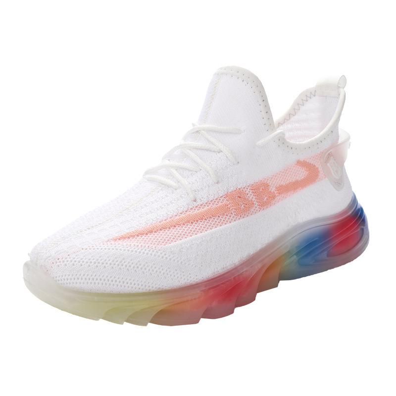 Autumn New Women's Shoes Fashion Trend Jelly Sole Sneakers Fly Woven Breathable Casual Shoes Comfortable