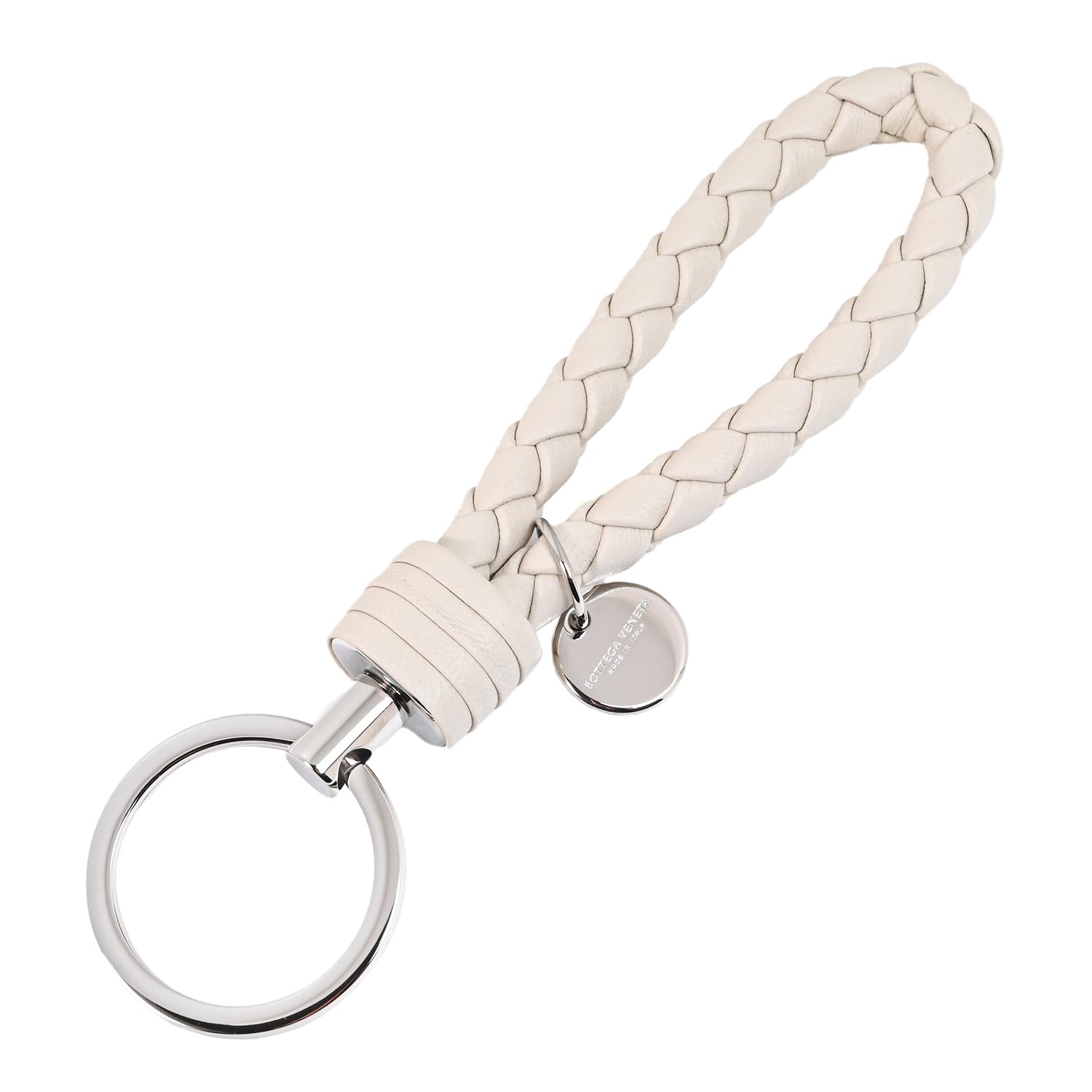 

Bottega Veneta Intrecciato Leather Key Ring for Men and 113539 V3UN1 Made in Italy Women, Black, 9653, [Used]