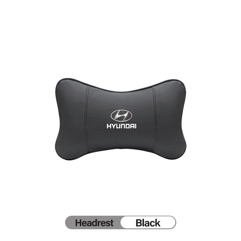 High-quality Leather Car Seat Headrest Memory Foam Comfort Pillow Auto Interior For Hyundai NLINE Genesis I30 I20 I10 Venue Getz PP18