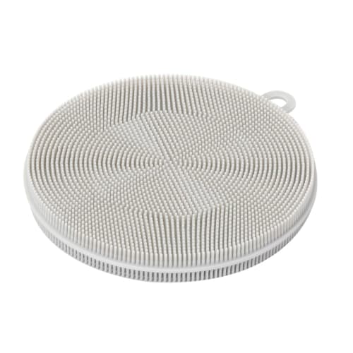 Pearl Metal Multi-Scrubbing Brush, Silicone, Basis Line, Gray, HC-445