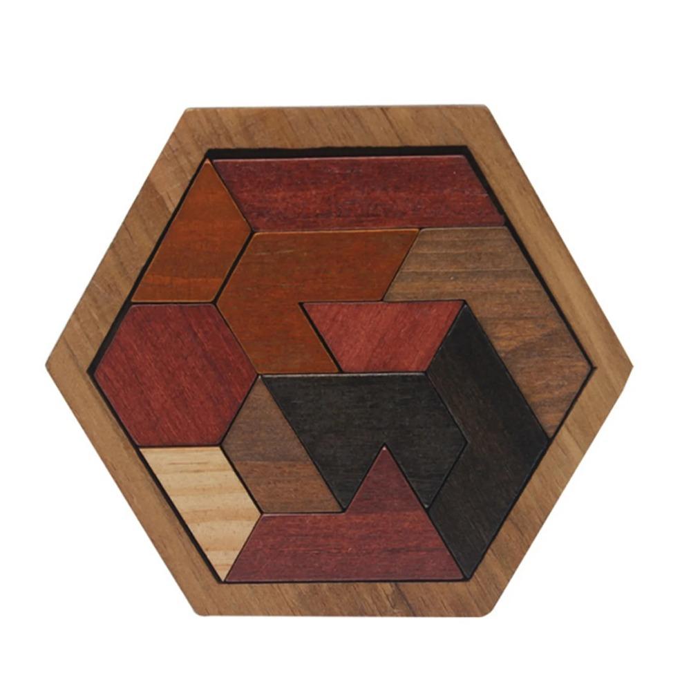 Montessori Tangram Intelligence Toy Safe Educational Toys IQ Games Puzzle  Kids Adults