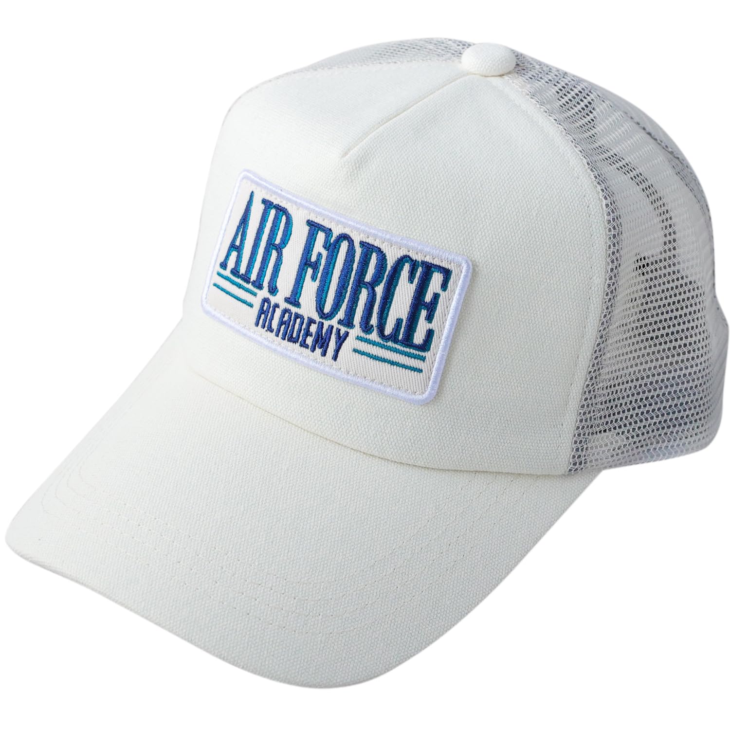 

Avirex Military AIRFORCE Canvas Mesh American Casual Summer Baseball Canvas Cap, Low-Profile Cap, Embroidered, Men s MA-1 Hat, Cap, Off-White