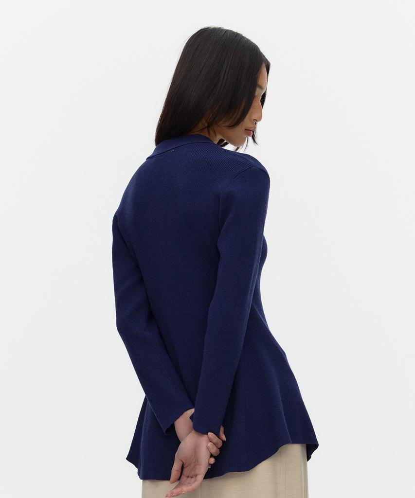 AHWE Flared Polo Sweater_Navy