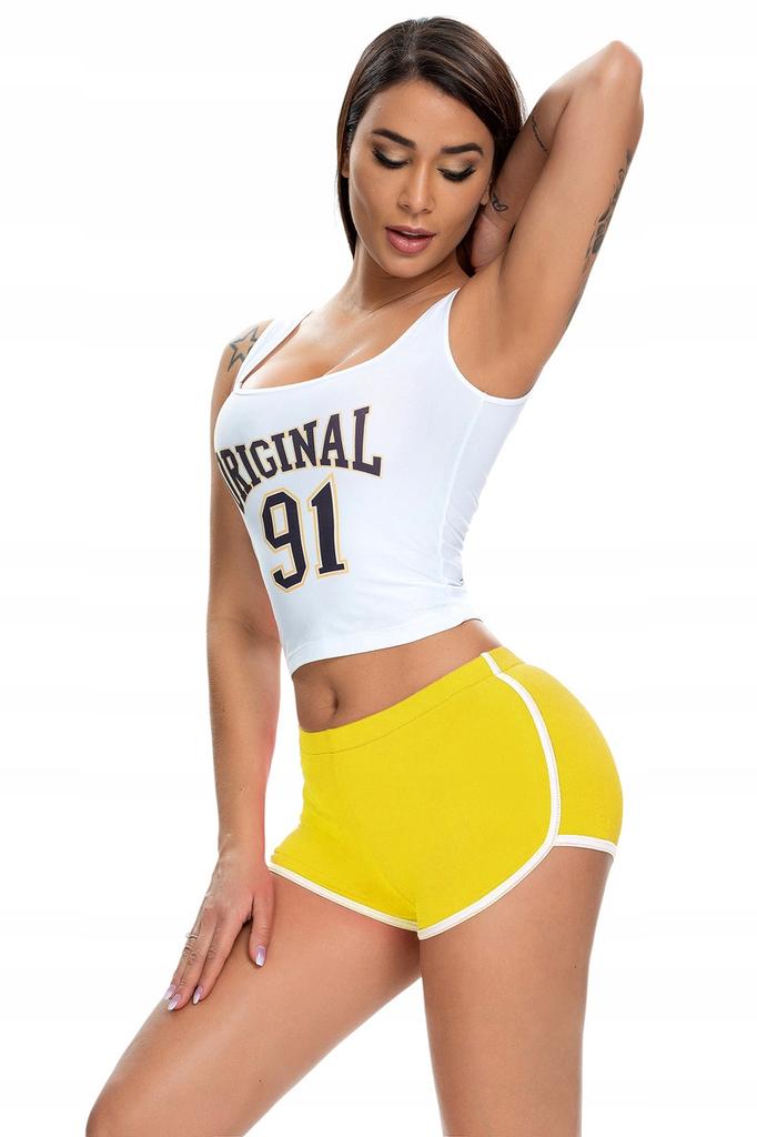 Women's Sports Shorts Comfortable Shorts Yellow M