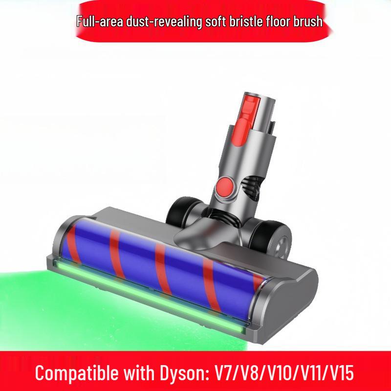 Dyson Compatible Electric Green Light Dust-Detecting Floor Head for V6-V11, V15