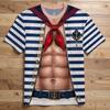 Men's Creative Summer Muscle Pattern T-Shirt