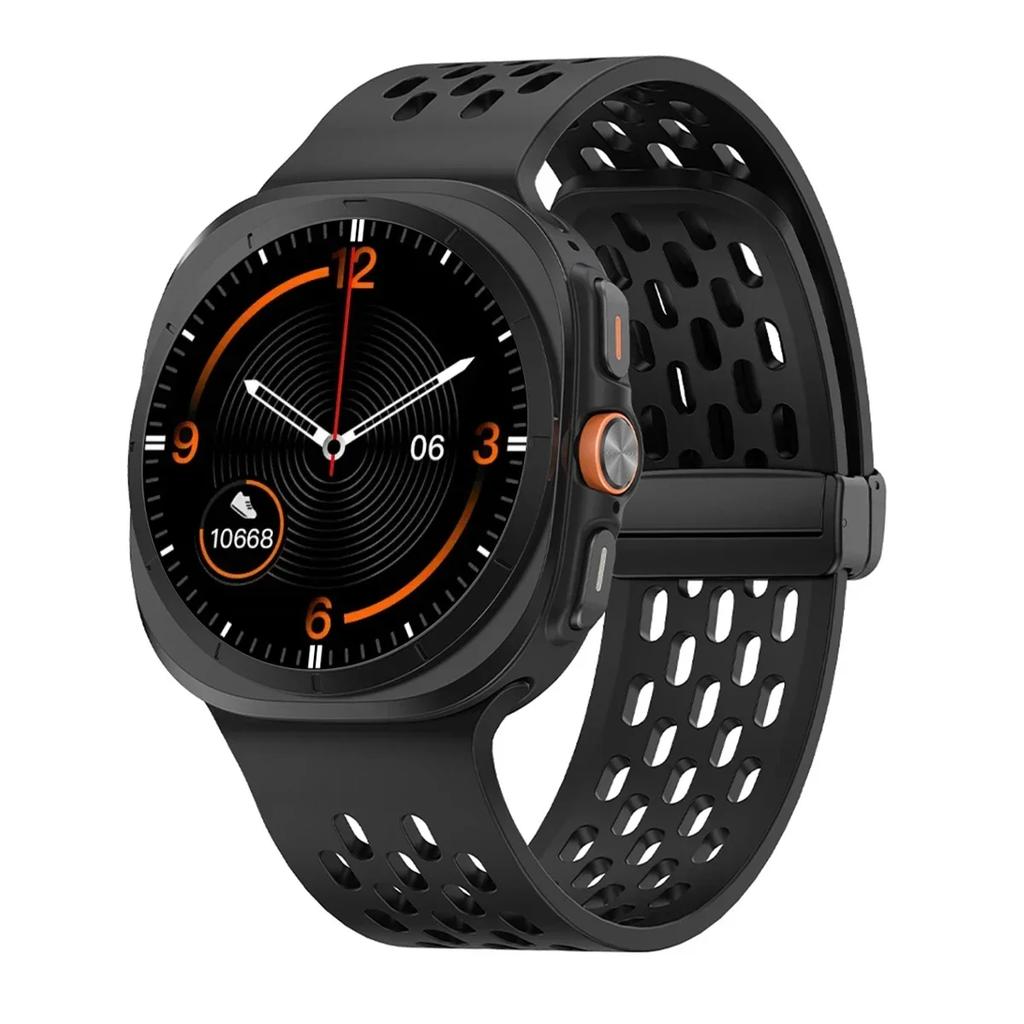 Magnetic Silicone Strap for Samsung Galaxy Watch Ultra 47mm No Gaps Sport Band Correa Bracelet For Galaxy Ultra 47 Mm Watchband