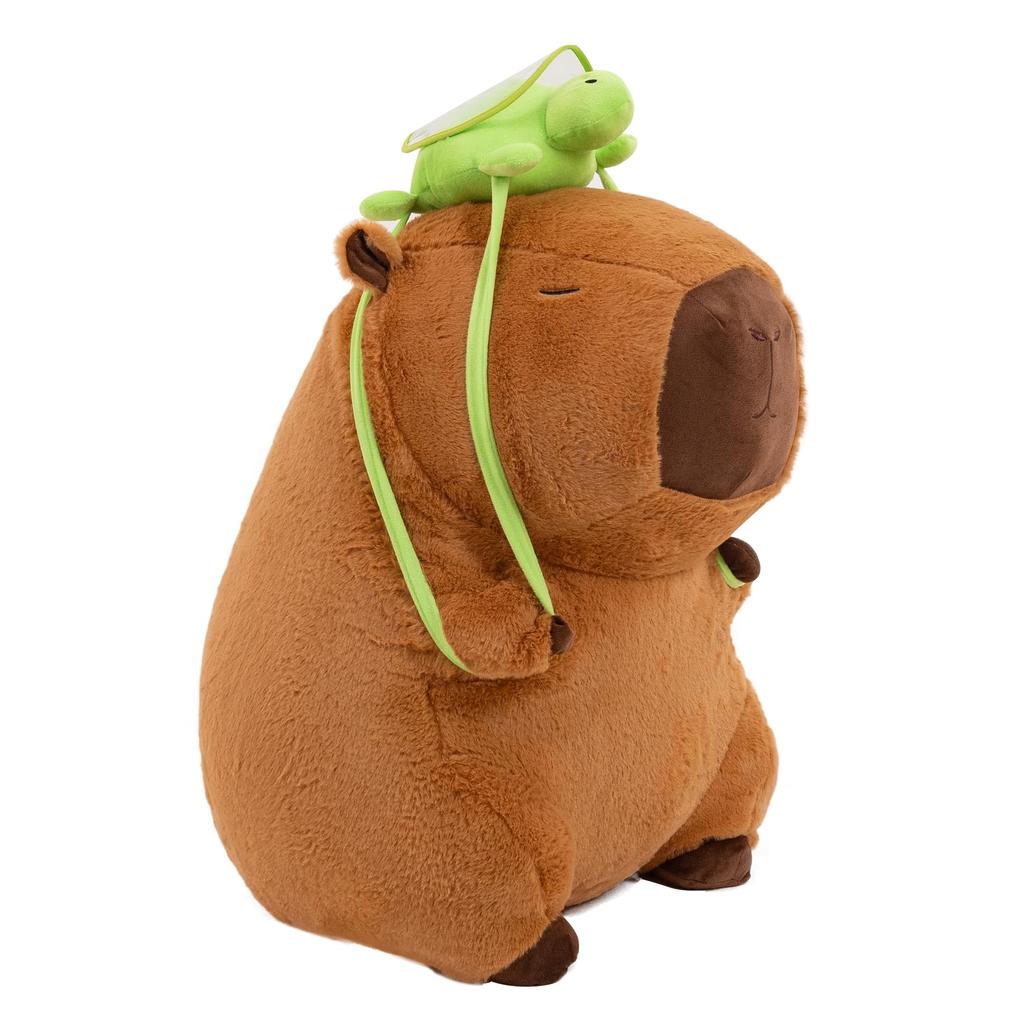 Cute Fluffy Plush Toy, Capybara, Perfect As a Birthday Gift, Interior Decoration, or Store Decoration. Includes a Turtle Bag (33cm)
