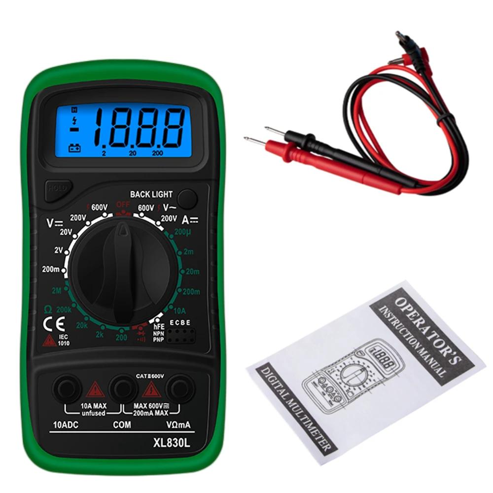 Multimetru digital portabil LCD Iluminare din spate Ampermetru portabil AC/DC Voltmetru Ohm Tester de tensiune Contor Multimetro