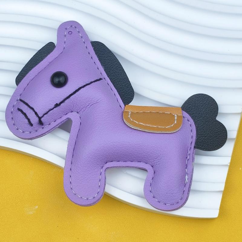 Year of the Horse, leather pony keychain pendant, simulated leather pony pendant, there will be money soon, trendy bag pendant.