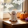 Cute Ghost Pen Holder Halloween Holder Mini Figurine Desk Decor Funny Decor Pencil Stand Ornament Creative Office Organizer Gift for Friends
