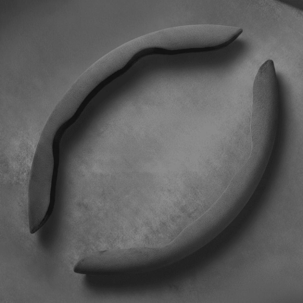 2pcs Luxury Steering Wheel Cover Breathable Material Anti-Slip Cover  All-Weather Driving