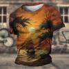 Men Mountain Scenery3D Print Sport Quick-dry Breatha Short-Sleeved T-Shirt Outdoor Street Casual Fashion Harajuku Summer Top