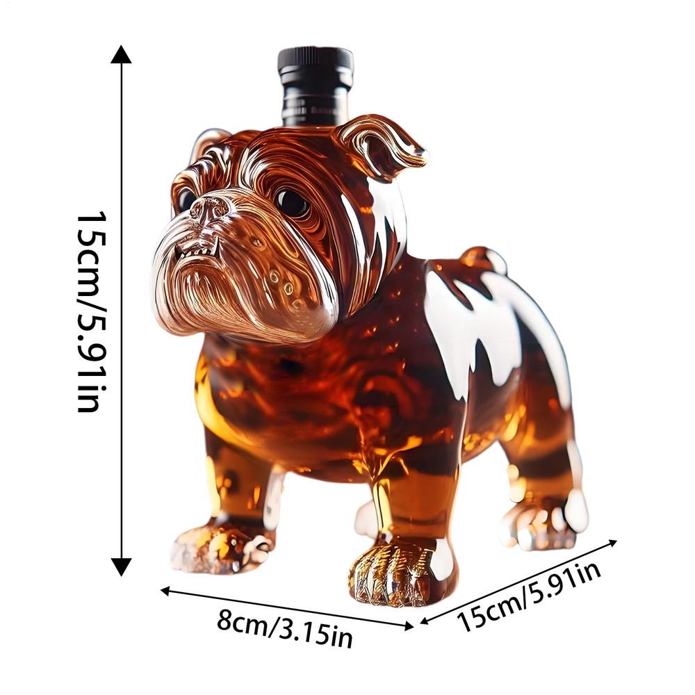 

Funny Dog Whiskey Glass Decanter Novelty Collectible Glass Whiskey Wine Bottle Statue Decoration For Bar Office Home чистый