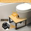 Removable Toilet Stool Non-slip Iron Wood Combination Foot Stool Anti Constipation Anti Curling Leg Poop Stool Home