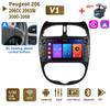 2 DIN autorádio s Androidem pro PEUGEOT 206 206CC 206SW 2000-2008 Auto Multimedia Player WIFI GPS Autoradio Carplay Navi 2+64GB