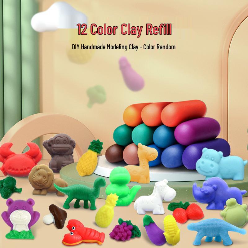 

24-Color DIY Wheat Dough Set: Safe, Reusable Clay for Kindergarten Play