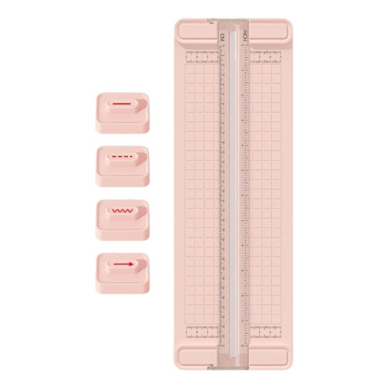 4 in 1 Paper Cutter Paper Cutting Machine Two-Way Manual Paper Trimmer for Paper Photos Scrapbooking Craft Project розовый