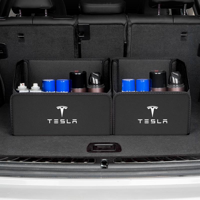 Tesla Składany Samochodowy Organizer do Bagażnika Pudełko na Narzędzia Klucze do Highland S Cybertruck 3 Model Y X Juguete Bonina SpaceX
