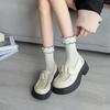 Autumn Soft Frilly Thick Trendy Ruffle Sweet Korean Style Socks Cotton Hosiery Middle Tube Women Camellia Socks