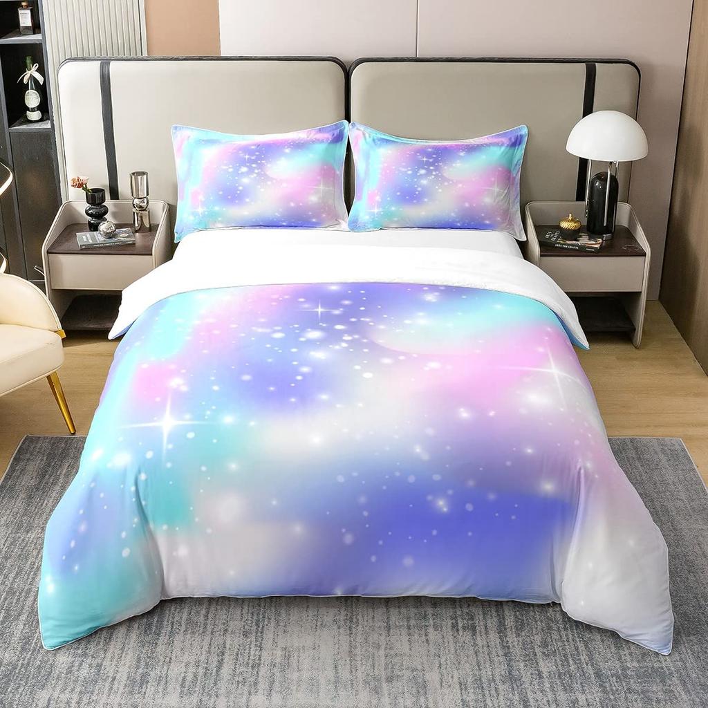 Rainbow Duvet Cover For Kids Boys Girls Queen Lightweight Down Quilt Covers Room Decor 2 Pillowcases 1 Duvet Cover No Comforter