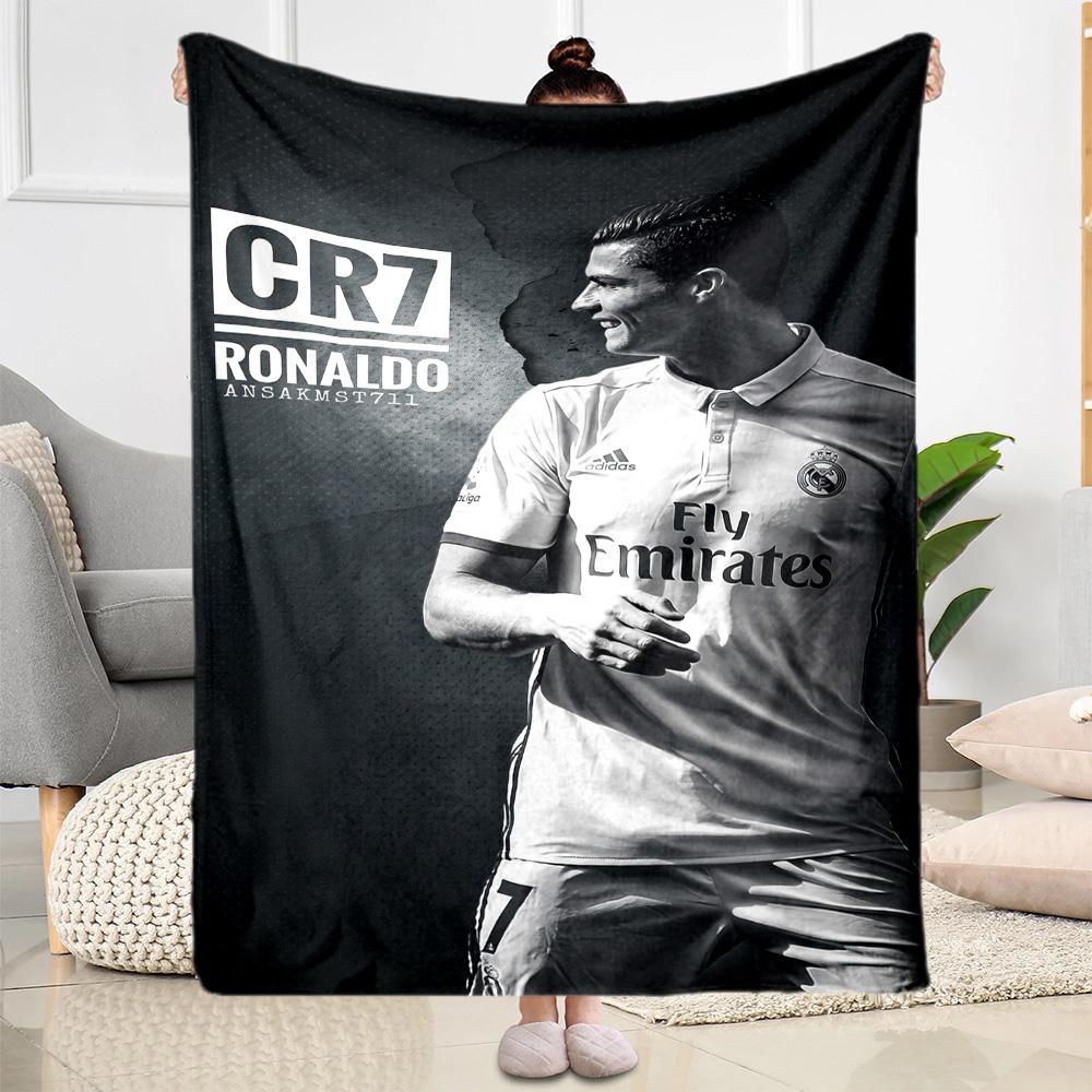 Ronaldo's Iconic Journey Blanket Warmthful Decor Suitable for Sofa Bed Bedding Four Seasons Multipurpose Stylish Decor