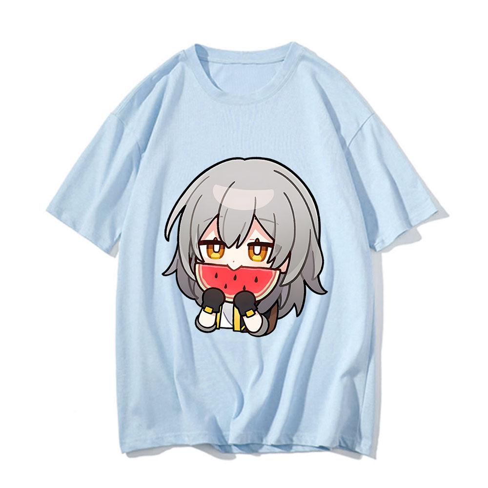 Honkai Star Rail Trailblazer Onlooker T-shirts Men/women Kawaii/Cute Tshirts QQcharacter T Shirts 100% Cotton Four Seasons LOOSE