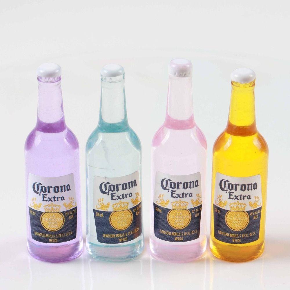 3pcs Simulation Miniature Beer Bottle Wine Mini Wine Bottle Wine Bottle Model Mini  Doll Accessories